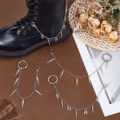 4Pcs 2 Style Alloy Boot Strap Chains&nbsp;HJEW-UN00113