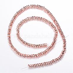 Electroplate Non-magnetic Synthetic Hematite Bead Strands&nbsp;G-Q465-14RG
