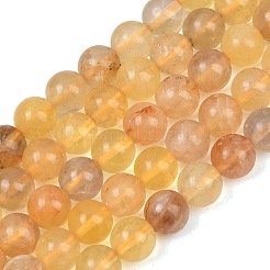 Natural Yellow Fluorite Beads Strands&nbsp;G-K340-A03-02A