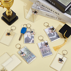 24Pcs 6 Style Acrylic Photo Frame & Alloy Enamel Keychians&nbsp;KEYC-GA00010