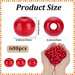 600Pcs Dyed Natural Wood Beads&nbsp;COCO-SC0002-39B