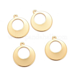 ステンレスペンダント201個  丸いリング  24KGP本金メッキ  18.5x16x1mm  穴：1.4mm&nbsp;LS-STAS-K217-49A-G