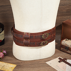 Vintage PU Leather & Alloy Viking Chain Belts for Men&nbsp;AJEW-WH0077-132B
