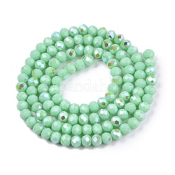 Electroplate Opaque Solid Color Glass Beads Strands&nbsp;LS-EGLA-A044-P4mm-L14