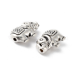 チベット風合金ビーズ  カドミウムフリー＆鉛フリー  象  アンティークシルバー  8x13x4mm  穴：1mm  約854個/1000g&nbsp;FIND-Q094-31AS