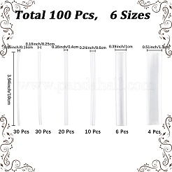 PEケーブルスリーブ100個  熱収縮チューブ 絶縁 滑り止め 防水  透明  100x2.5~21.5mm&nbsp;DIY-WH20081-022