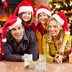 24Pcs Pillow Foldable Creative Christmas Paper Candy Box with Cord&nbsp;CON-WH0089-06