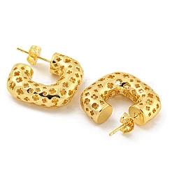Rack Plating Brass Stud Earrings&nbsp;EJEW-M247-19G