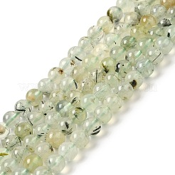 天然石プレナイトビーズ連売り  ラウンド  6~7mm  穴：0.8mm  約62~65個/連  15.3インチ&nbsp;LS-G-S333-6mm-032