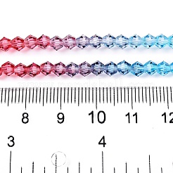 Gradient Color Baking Paint Glass Bead Strands&nbsp;LS-DGLA-A039-T4mm-A017