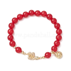 Natural Malaysia Jade Stretch Braclets&nbsp;BJEW-JB11309-01