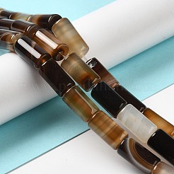 天然石瑪瑙ビーズ連売り  染め＆加熱  コラム  ココナッツブラウン  8~8.5x14.5~16mm  穴：1.6mm  約12個/連  7.20~7.48''（18.3~19センチメートル）&nbsp;G-H295-E01-07