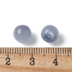 キャッツアイビーズ  ラウンド  片穴パーツ用  ライトスチールブルー  8mm  穴：1mm&nbsp;CE-P003-01A-11
