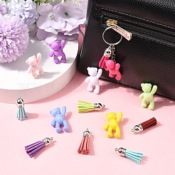 DIY Acrylic Bear Pendant Keychian Making Kits&nbsp;DIY-YW0013-17