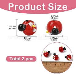 2Pcs Handmade Lampwork Beads&nbsp;LAMP-YW0001-87
