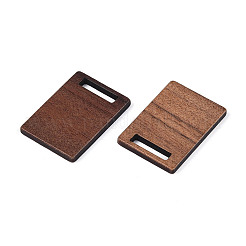 ウォールナットウッドペンダント  長方形  キャメル  29x20.8x2.2~3mm  穴：3x13mm&nbsp;WOOD-T032-26