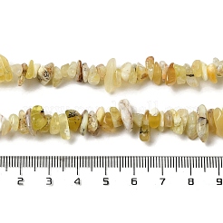 天然イエローオパールチップビーズ連売り  5~13x5~13x5~8mm  穴：0.9mm  31.50''（80センチメートル）&nbsp;G-G905-15