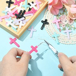30Pcs 6 Colors Religion Opaque Resin Pendants&nbsp;RESI-CJ0003-46