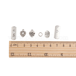 チベット風チャーム  男の贈り物のアイデアをバレンタインデー  混合図形  ミックスカラー  8x2cm  ペンダント：130個/箱&nbsp;TIBEP-YW0001-06