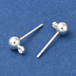 ラックメッキ真鍮スタッドピアス発見  カドミウムフリー＆鉛フリー  長持ちメッキ  銀  14.5x4mm  穴：1.5mm  ピン：0.7mm&nbsp;KK-C081-07S