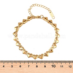 304 Stainless Steel Heart Link Chain Bracelets for Women&nbsp;STAS-H249-19G