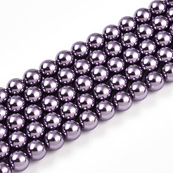 Baking Paint Pearlized Glass Pearl Bead Strands&nbsp;HY-N002-5mm-A14