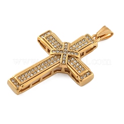 304 Stainless Steel Rhinestone Pendants&nbsp;STAS-G346-51G