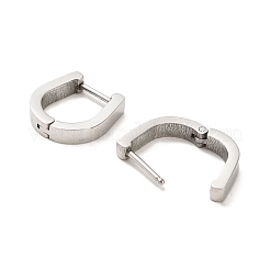 202 ステンレススチールフープピアス  304ステンレスピン付き  ティアドロップ  13.5x3x13mm&nbsp;EJEW-C076-06A-P