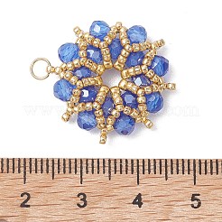 AB Color Plated Glass Pendants&nbsp;PALLOY-MZ01314-01