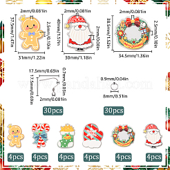 DIY Christmas Acrylic Dangle Earrings Making Kits&nbsp;DIY-SC0027-04