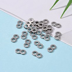 変色しないインフィニティ 201 ステンレススチール ビーズ スペーサー バー  ステンレス鋼色  11x6x1mm  穴：2.5mm&nbsp;X-STAS-R064-46