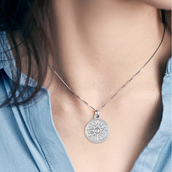 18個3色304ステンレスペンダント  太陽とフラットラウンド  ミックスカラー  19x15.5x2mm  穴：3mm  6個/カラー&nbsp;STAS-DC0013-15