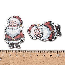 ウッドペンダント  クリスマステーマのチャーム  サンタクロース  49.5x30x2.5mm  穴：2mm&nbsp;WOOD-Z003-01A