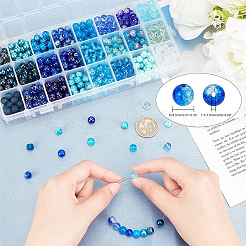 24 Color Imitation Pearl & Crackle & Transparent & Opaque Glass Beads&nbsp;GLAA-PH0002-89B