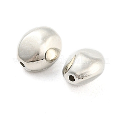 CCBプラスチックビーズ  オーバル  プラチナ  7x6x5mm  穴：0.5mm&nbsp;CCB-K011-03P
