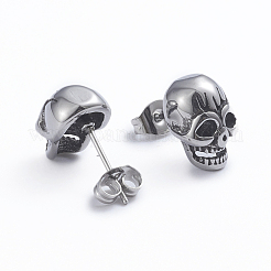 Retro 304 Stainless Steel Stud Earrings&nbsp;EJEW-L248-002AS