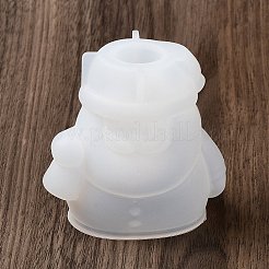3D クリスマス DIY キャンドルホルダー シリコン像型  肖像彫刻樹脂石膏セメント鋳造鋳型  サンタクロース  5.3x7.2x7.4cm  内径：4.8x4.9のCM&nbsp;DIY-F144-04D