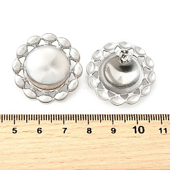 304ステンレススチールスタッドピアス  ヒマワリ  ステンレス鋼色  29mm&nbsp;EJEW-B140-03P