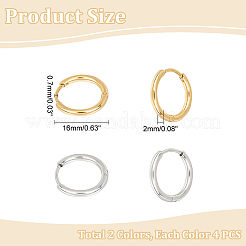 Unisex 304 Stainless Steel Hoop Earrings&nbsp;STAS-UN0002-57