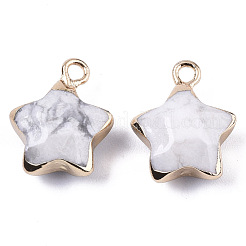 Natural Howlite Pendants&nbsp;G-N326-36L