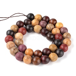 3 Style Natural Wood Beads Strands&nbsp;WOOD-LS0001-34