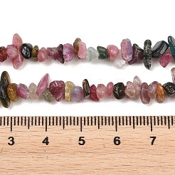 天然のマルチカラートルマリンビーズ連売り  チップ  5~14mm  穴：0.7mm  31.89~32.05''（81~81.4センチメートル）&nbsp;G-T148-01