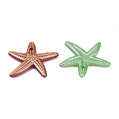 Absプラスチックペンダント  ヒトデのチャーム  ゴールドライン入り  ミックスカラー  20x23x3mm  穴：1.6mm  約1163個/500g&nbsp;PL-N007-23