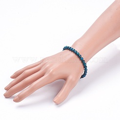 天然アパタイトストレッチブレスレット  ラウンド  2-1/8インチ（5.5cm）&nbsp;BJEW-JB03738-03