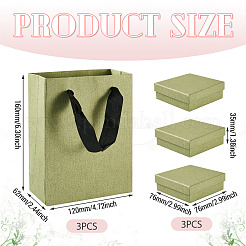 3Pcs Square Paper Jewelry Display Cases&nbsp;CON-TA0001-39D-01