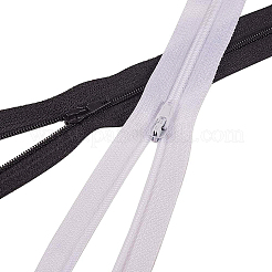 服飾材料  ナイロンジッパー  ファスナー部品  ホワイト＆ブラック  235~240x25mm  1連/色  50連&nbsp;FIND-BC0001-17