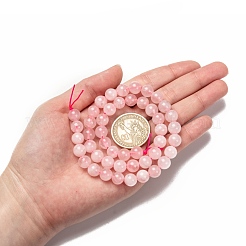 Pink Color Natural Madagascar Rose Quartz Beads Strands&nbsp;G-D655-8mm