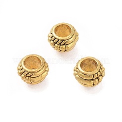 チベット風合金ヨーロピアンビーズ  大穴ビーズ  ロンデル  ミックスカラー  8x6mm  穴：4mm&nbsp;PALLOY-F257-02