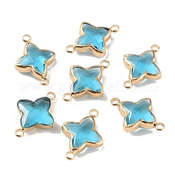 Glass Connector Charms&nbsp;KK-WH0035-75LG-02