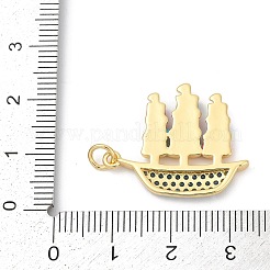 Brass Micro Pave Cubic Zirconia with Enamel Pendants&nbsp;KK-U062-33G